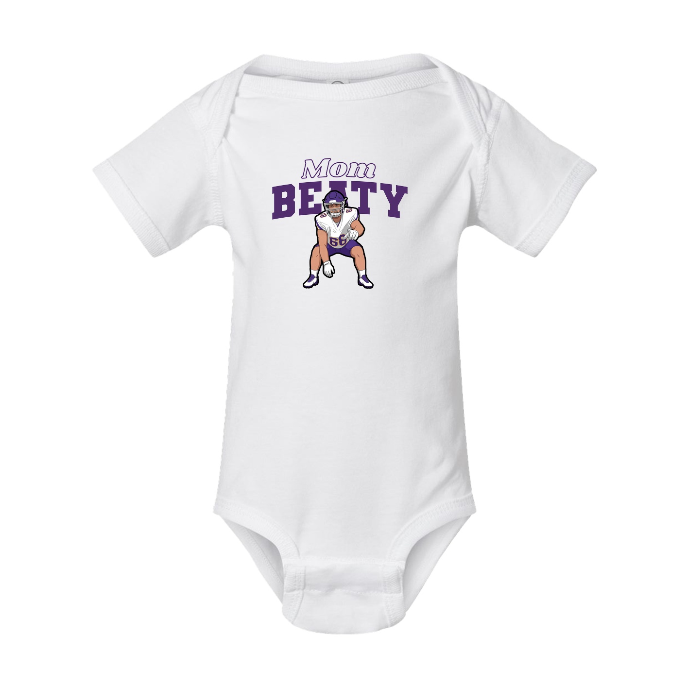 Baby Onesie — Mothers Day Block in White