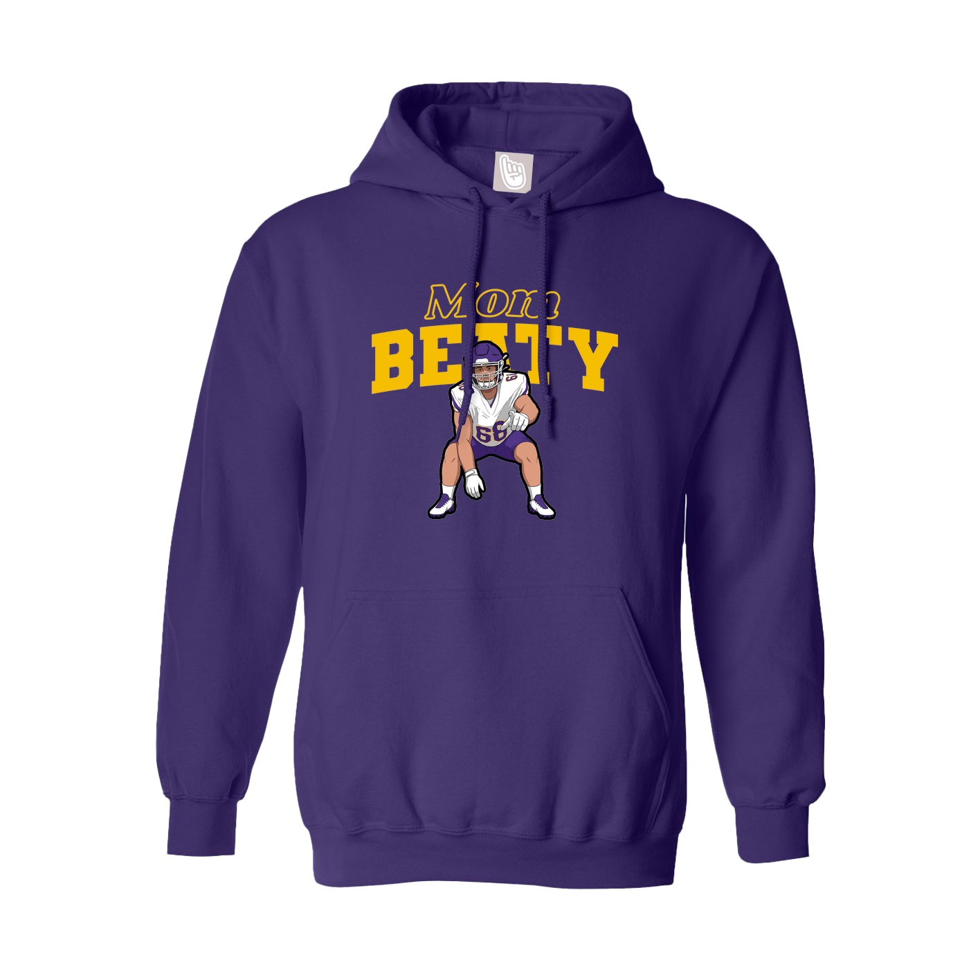 Youth Hoodie — Mothers Day Block in Purple