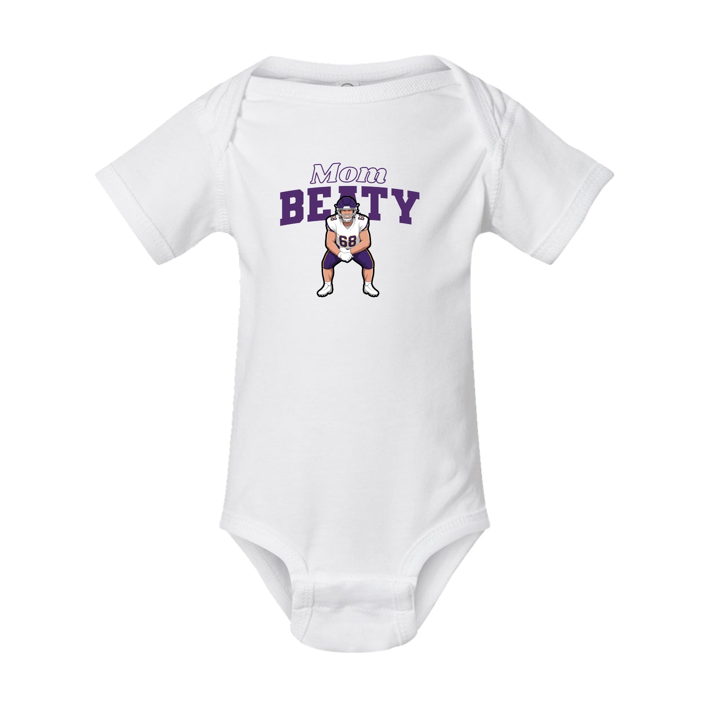 Baby Onesie — Mothers Day Block in White