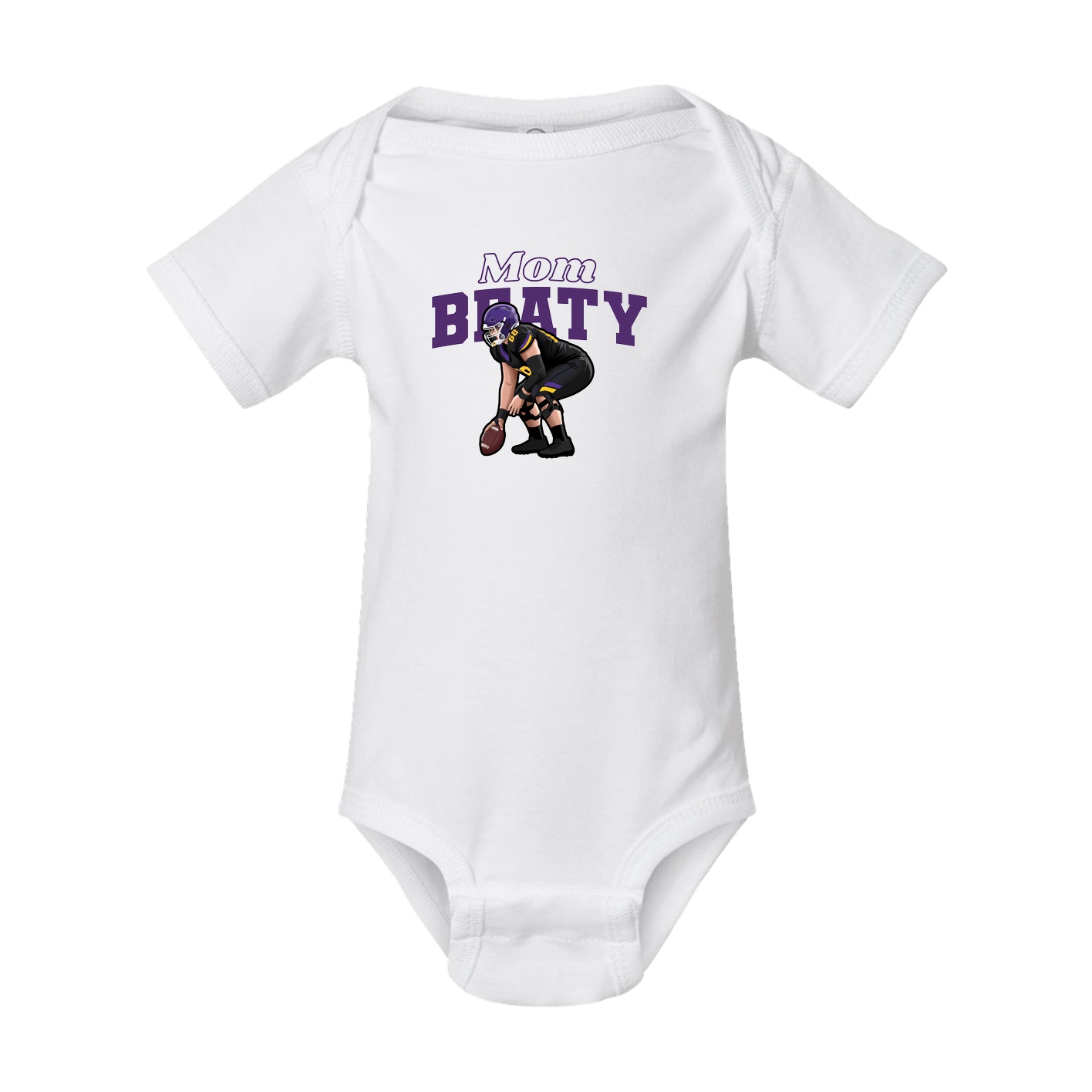 Baby Onesie — Mothers Day Block in White