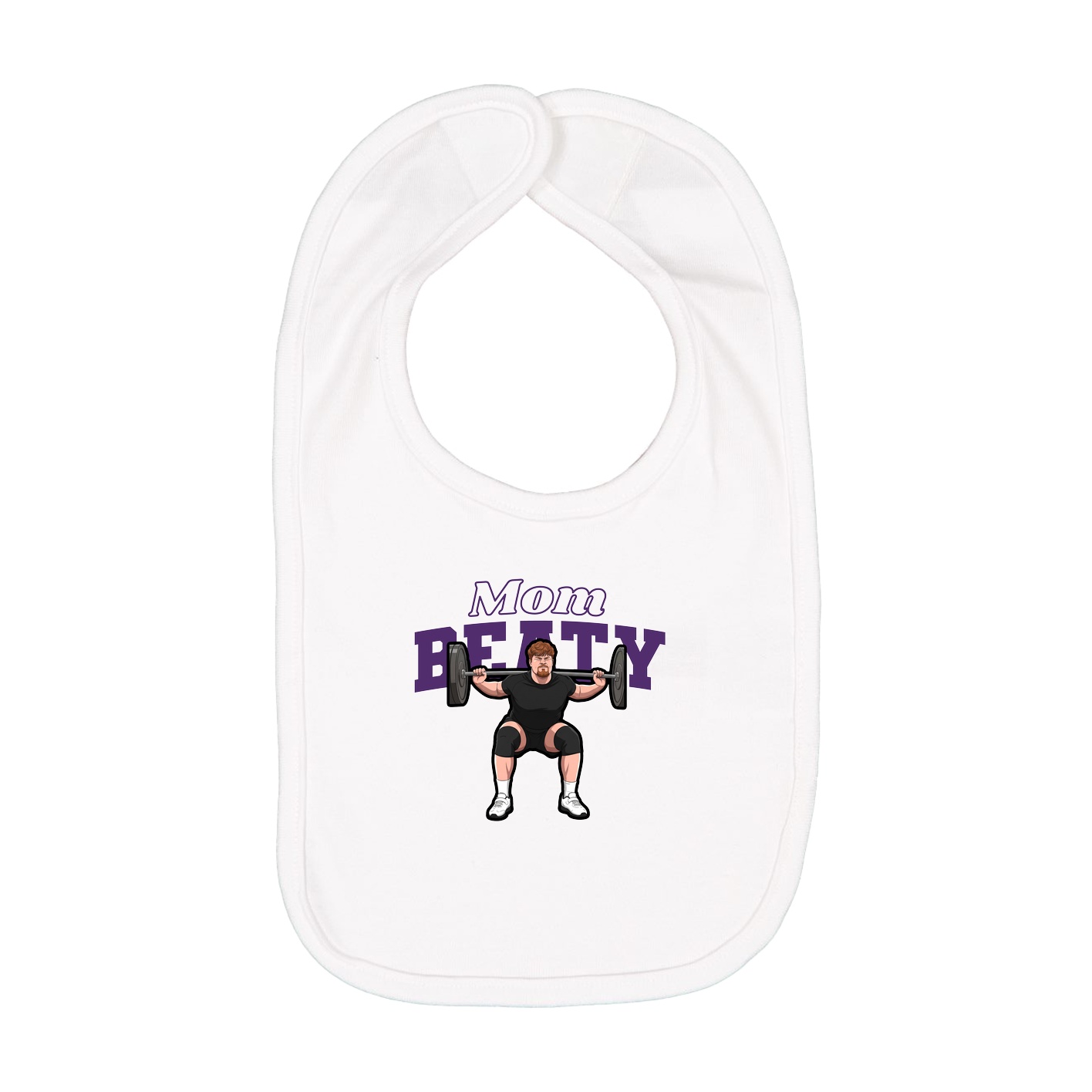 Infant Bib — Mothers Day Block in White