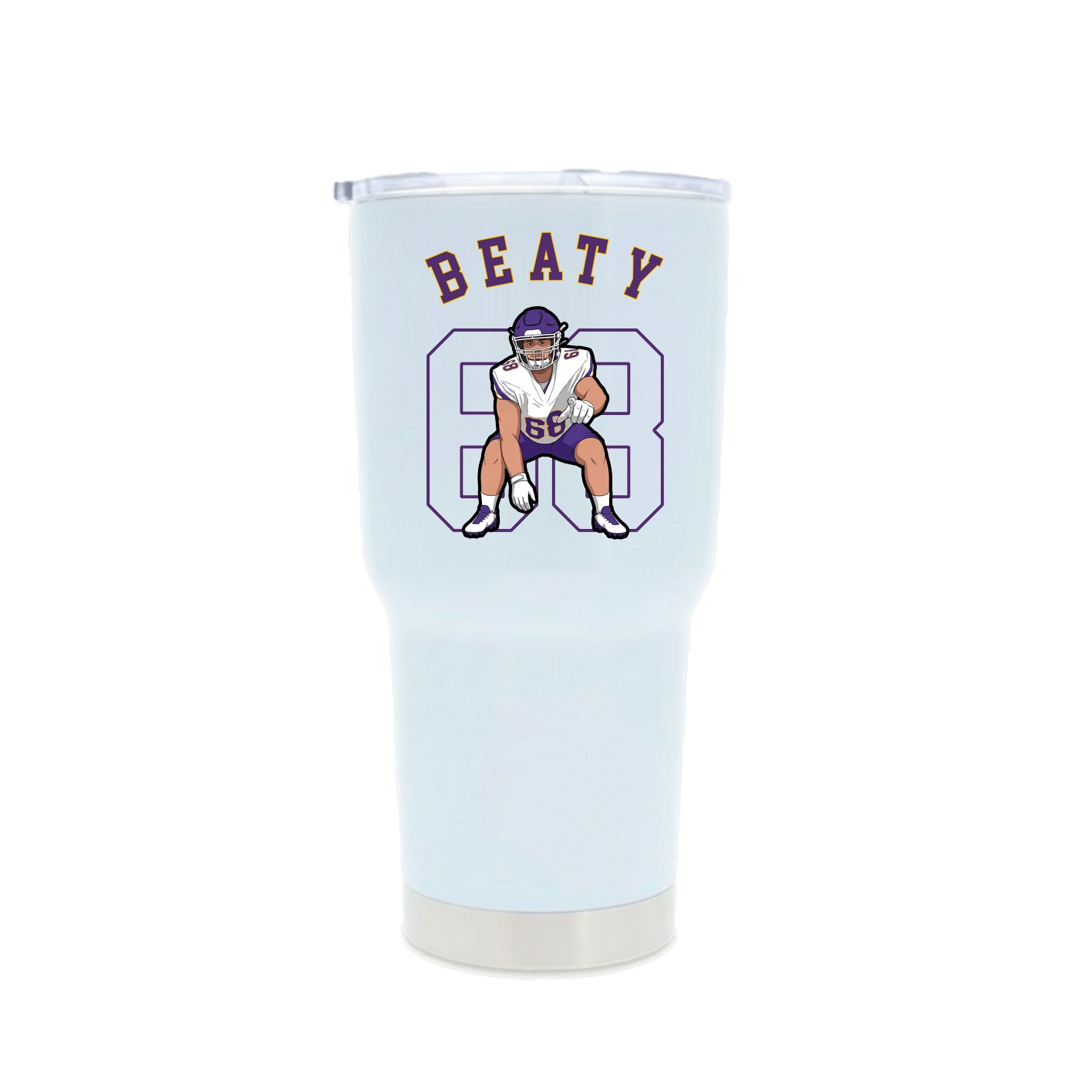 30oz Stainless Steel Tumbler — Shirsey Arch in White