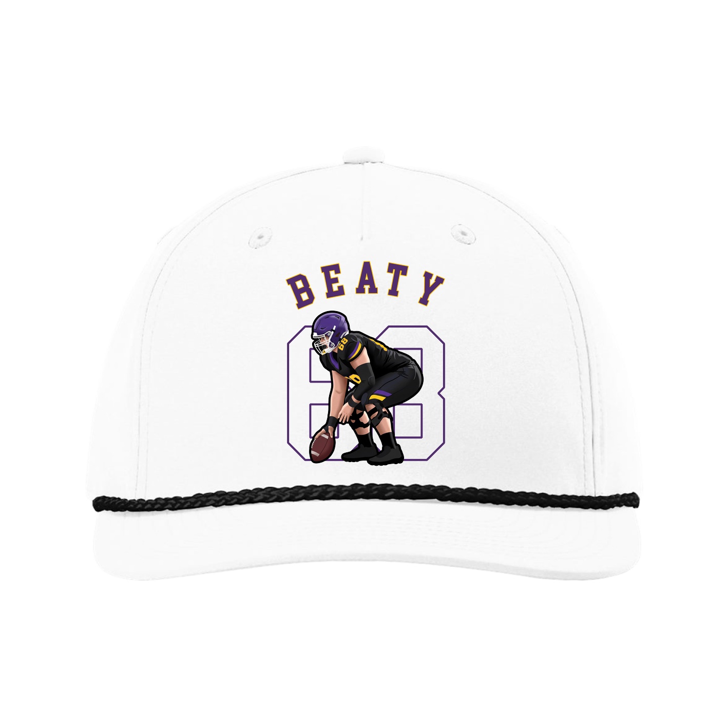 Five-Panel Classic Rope Cap — Shirsey Arch in White