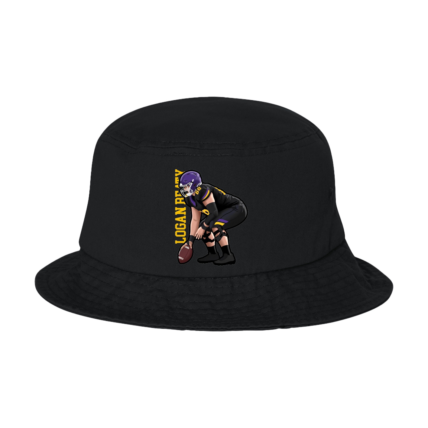Bucket Cap — Name Vertical in Black