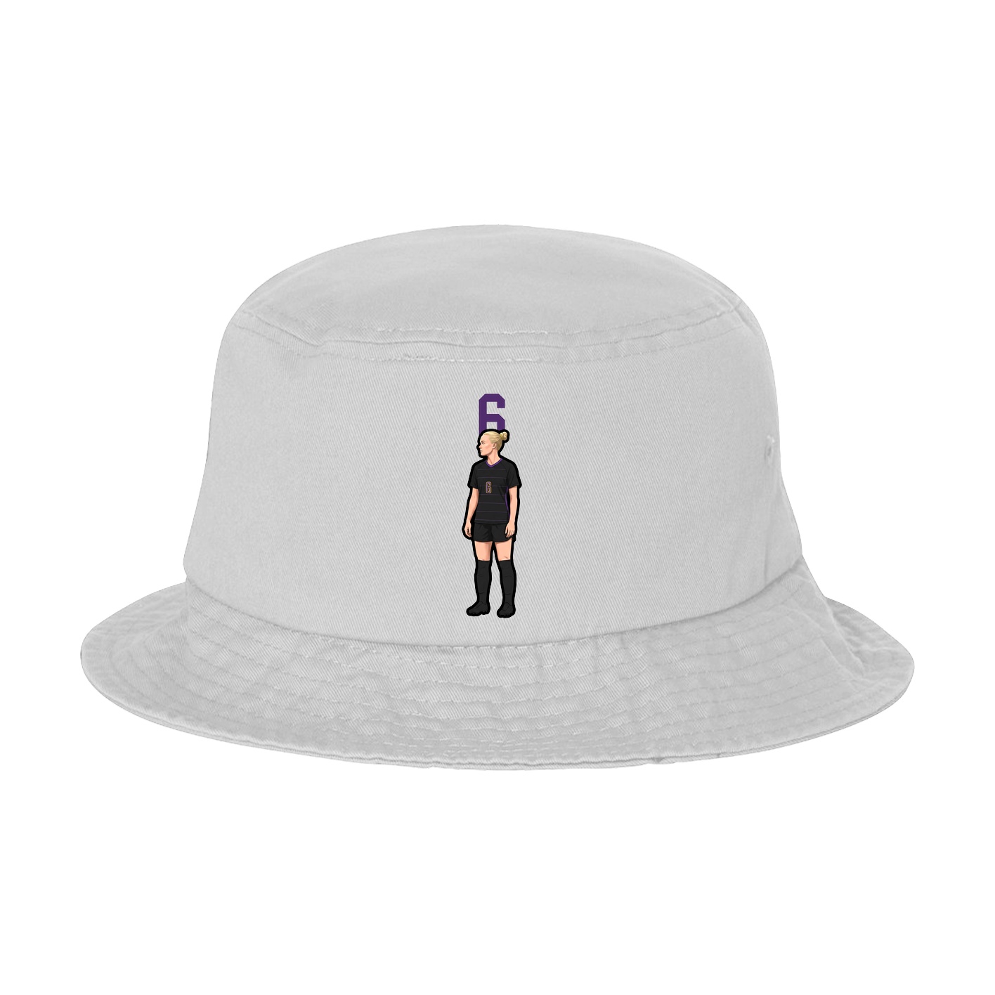 Bucket Cap — Number Top in White