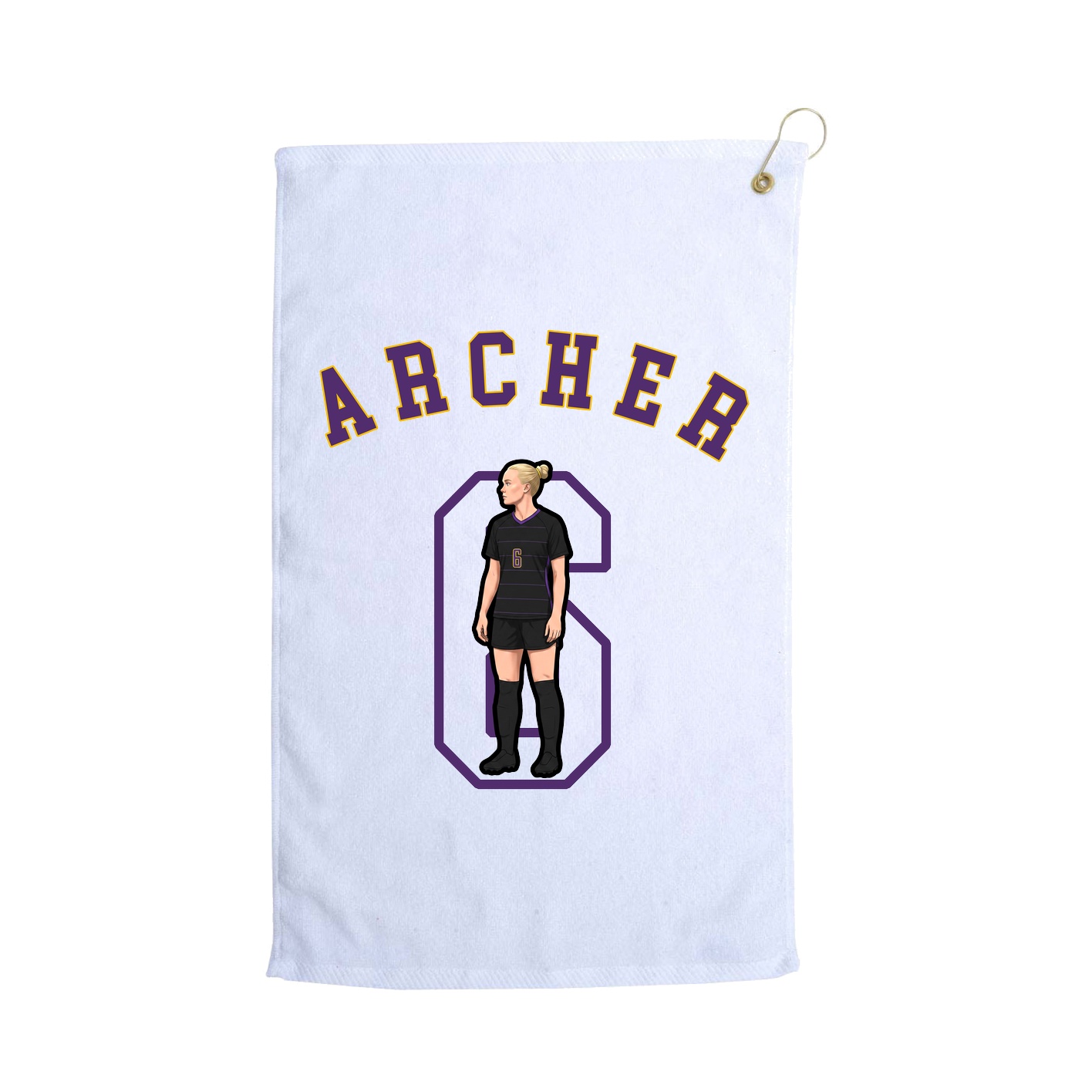 Golf Towel — Shirsey Arch in White