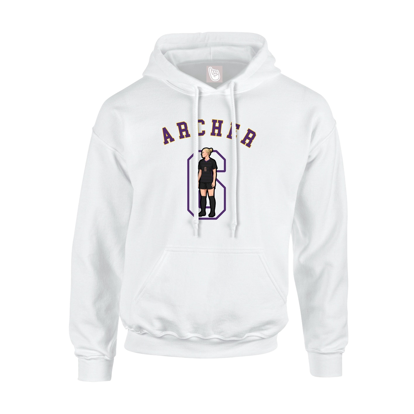 Youth Hoodie — Shirsey Arch in White