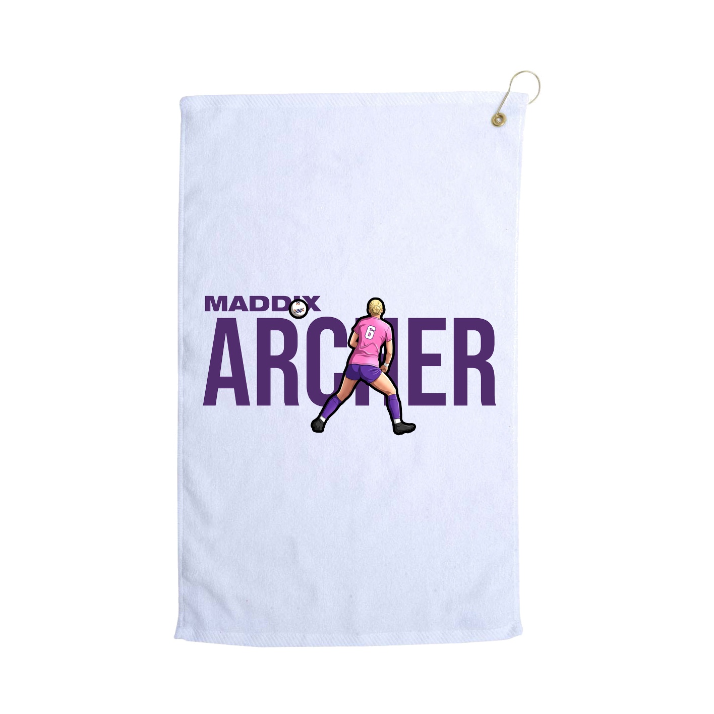 Golf Towel — Player Name in White