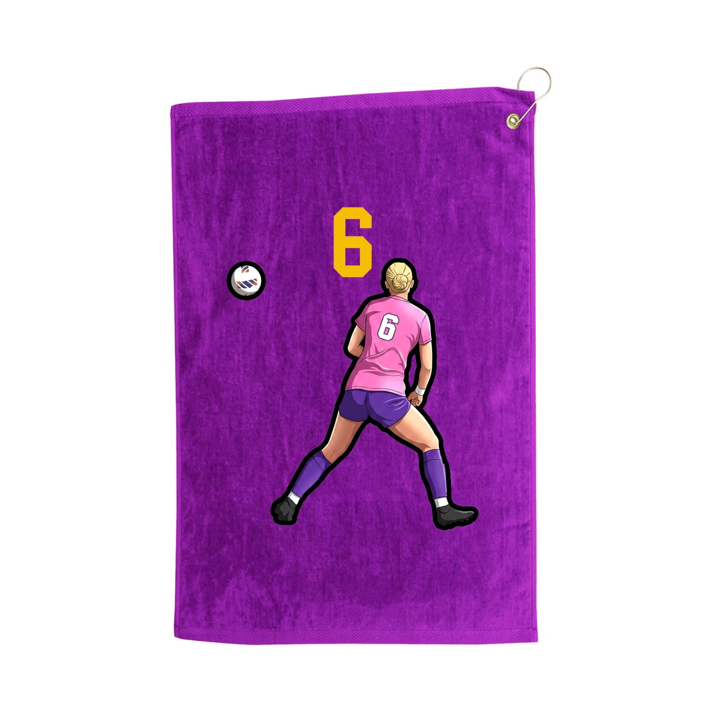 Golf Towel — Number Top in Purple