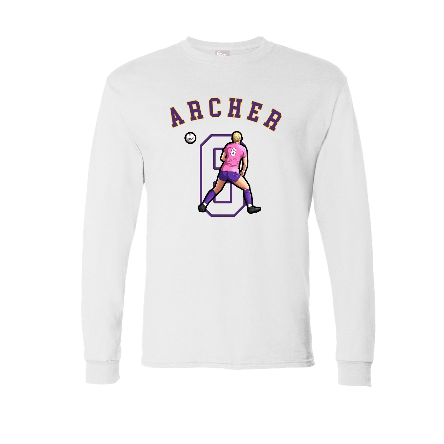 Long Sleeve Tee — Shirsey Arch in White