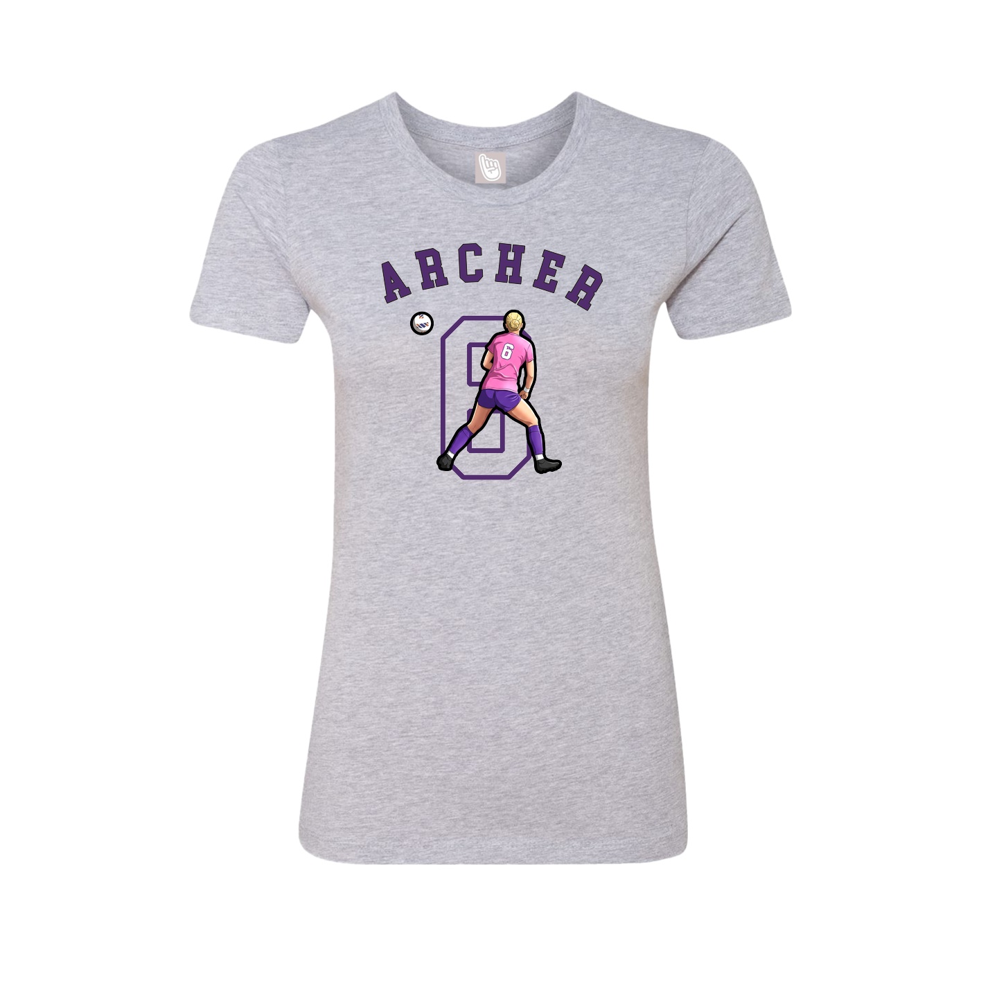 Fitted Women's Tee — Shirsey Arch in Grey