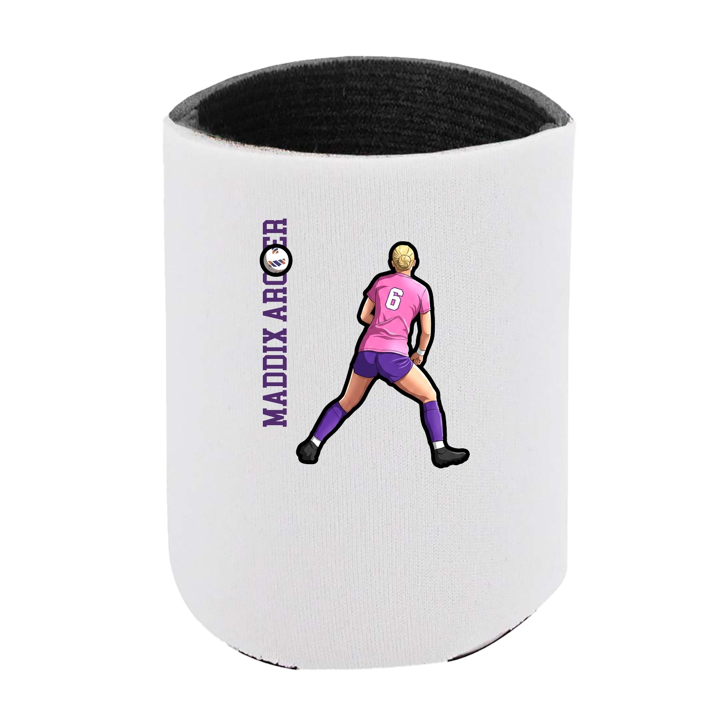 Can Holder — Name Vertical in White