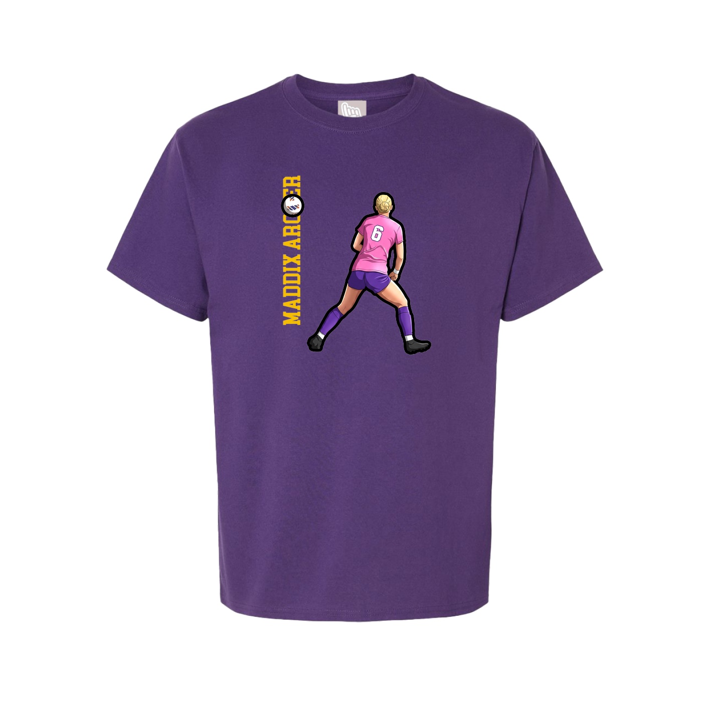 Tee — Name Vertical in Purple
