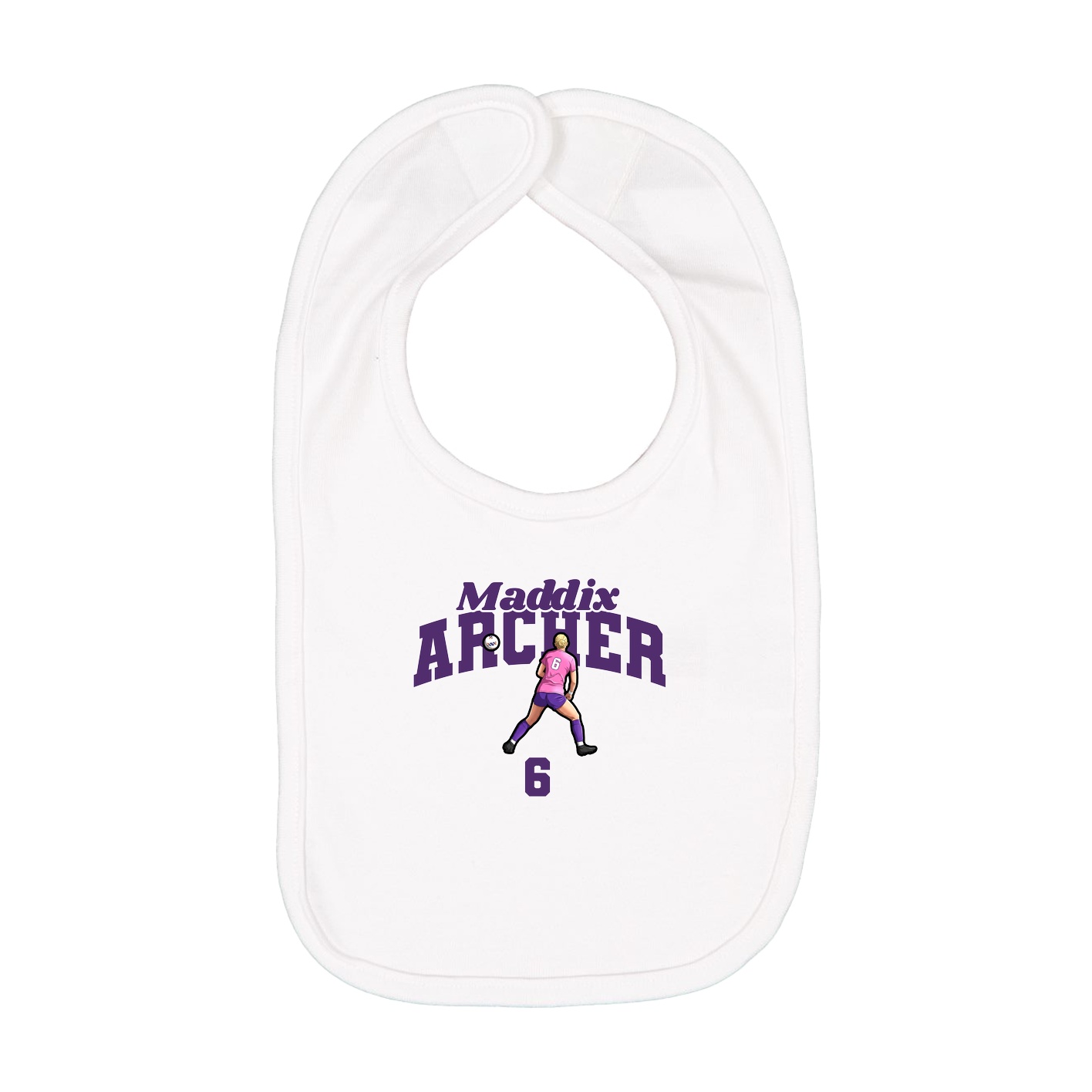 Infant Bib — Signature Arch in White