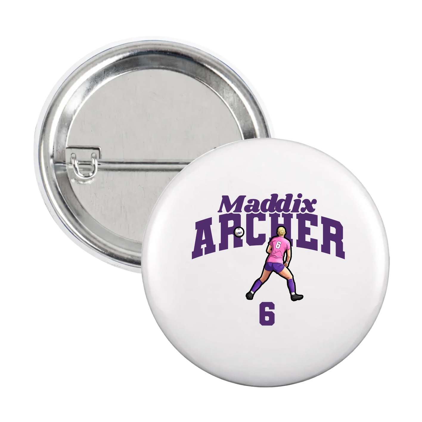 Game Day Button — Signature Arch in White
