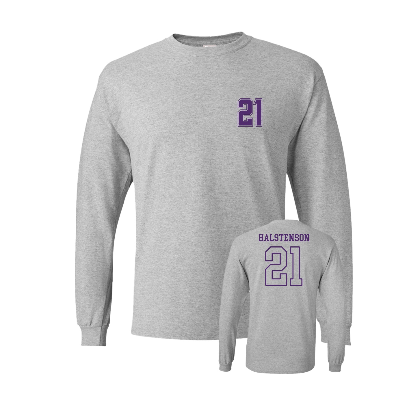 Long Sleeve Tee — Chest Back in Grey
