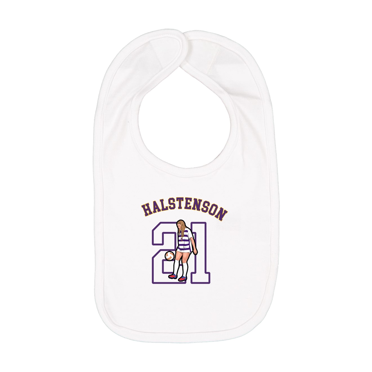 Infant Bib — Shirsey Arch in White