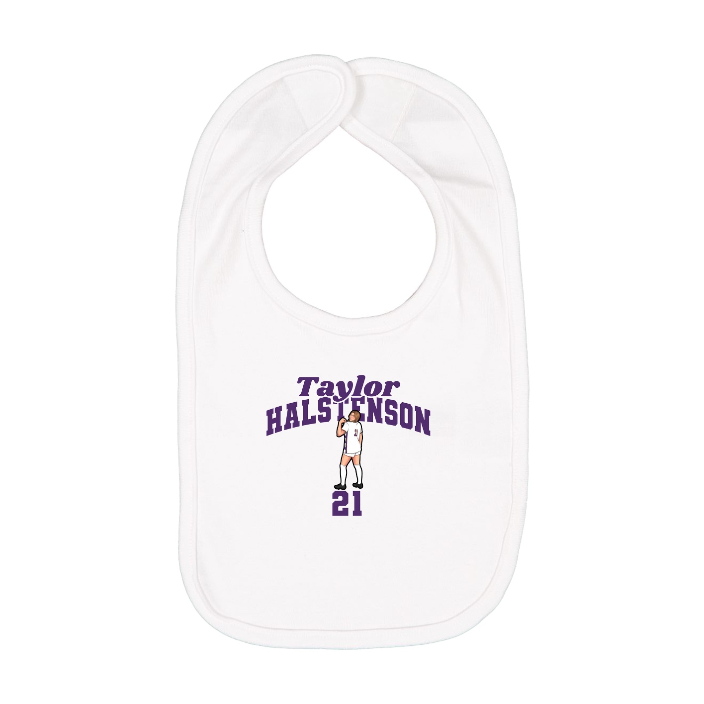 Infant Bib — Signature Arch in White