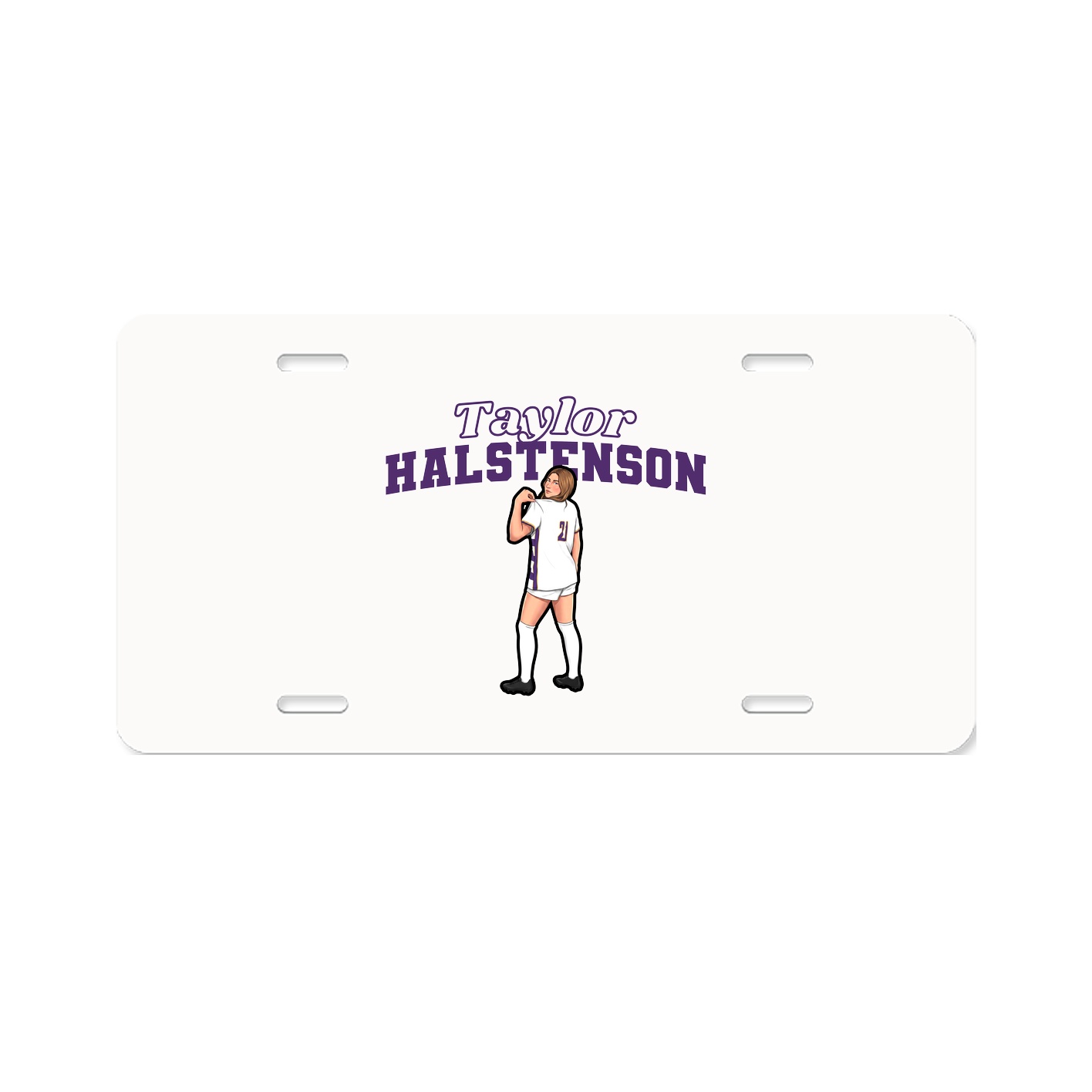 License Plate — Name Arch in Classic