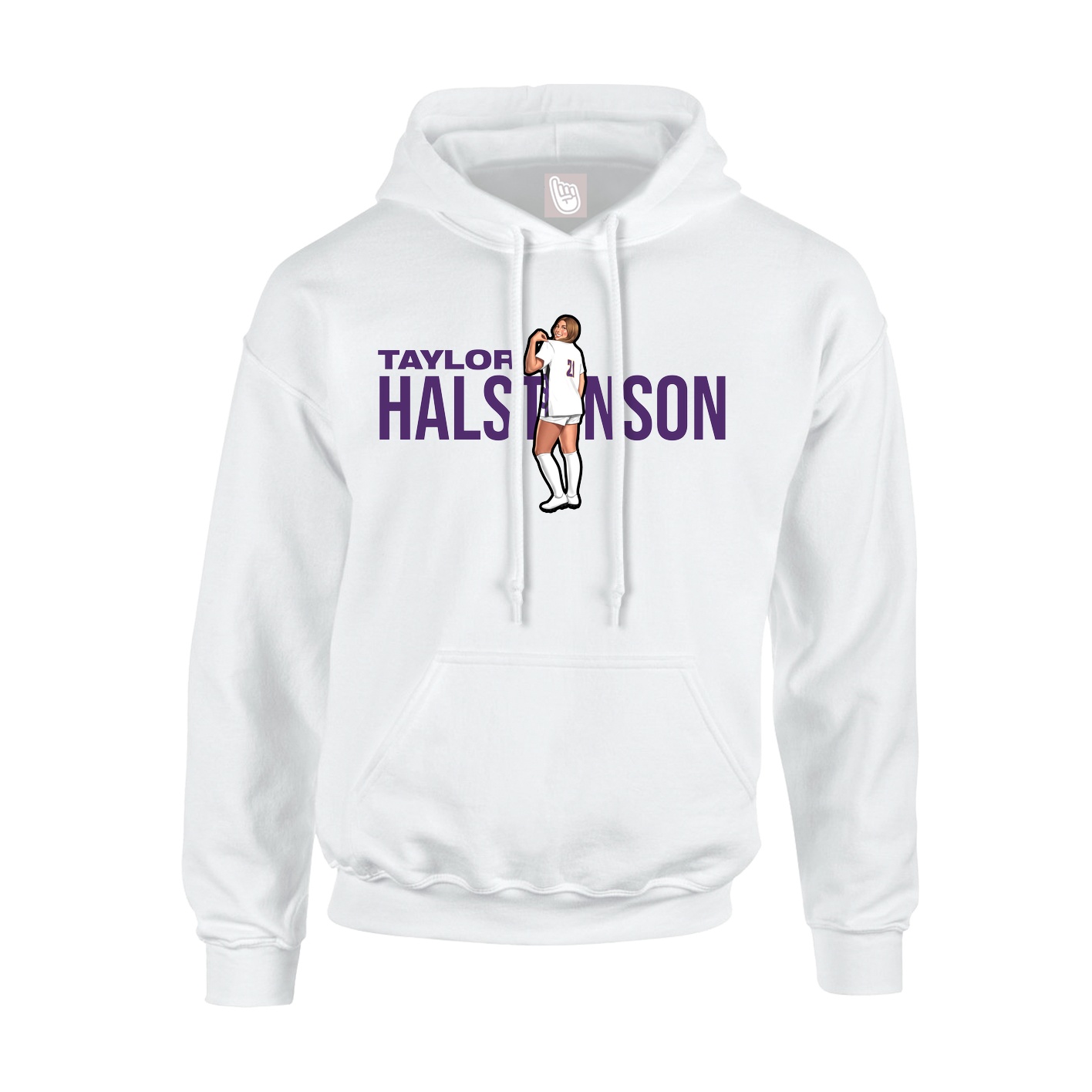 Youth Hoodie — Player Name in White