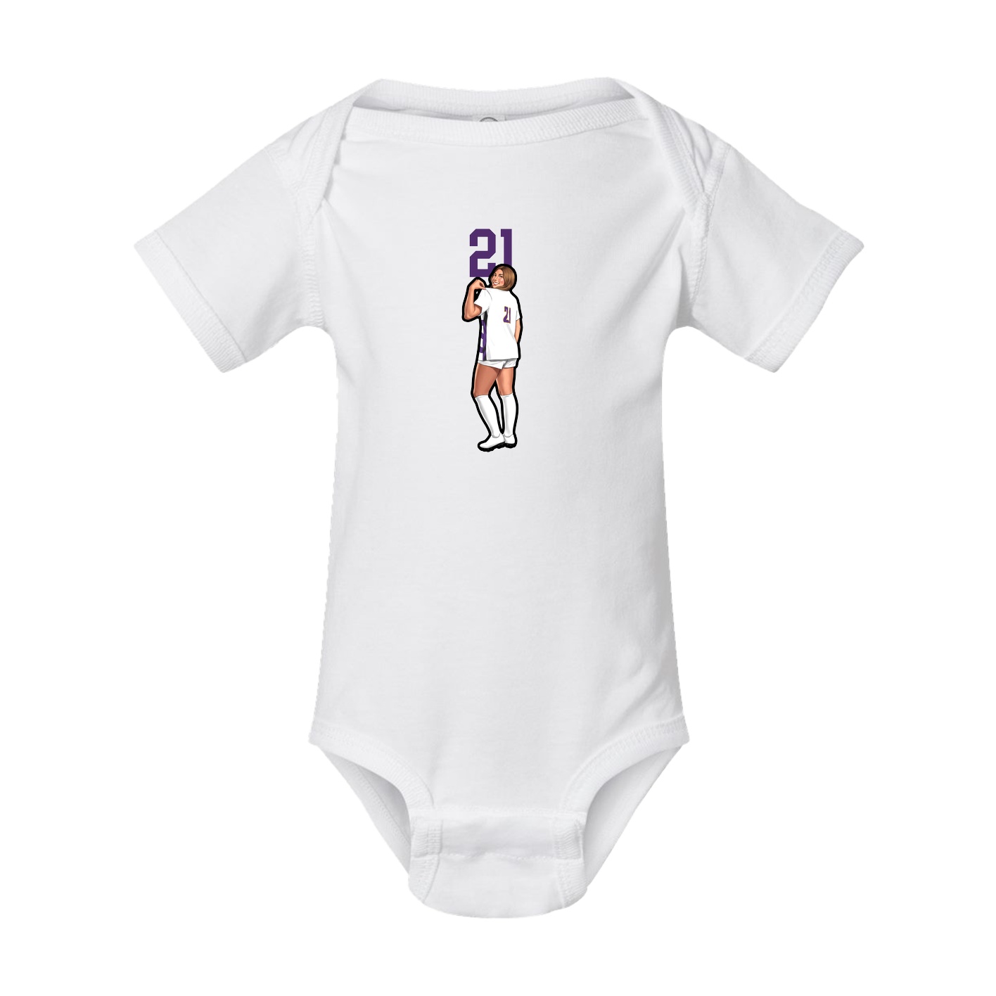 Baby Onesie — Number Top in White