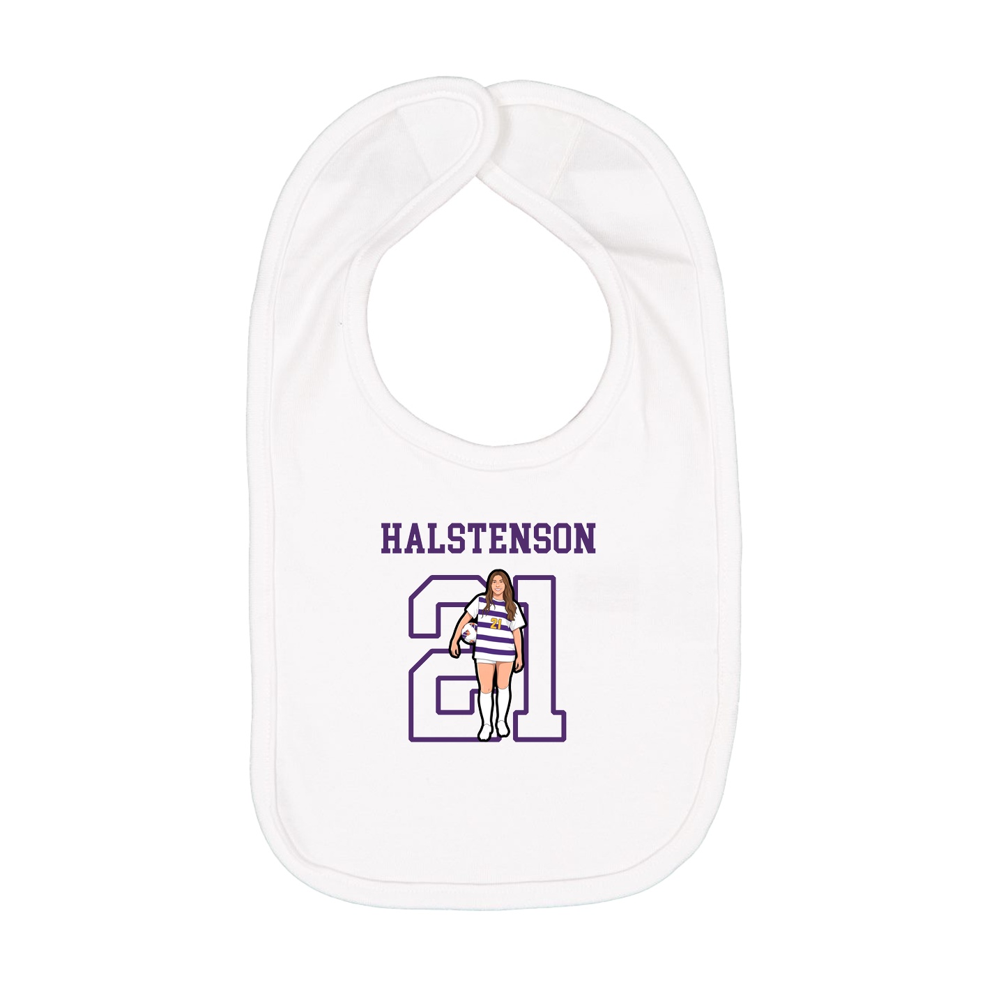 Infant Bib — Shirsey in White