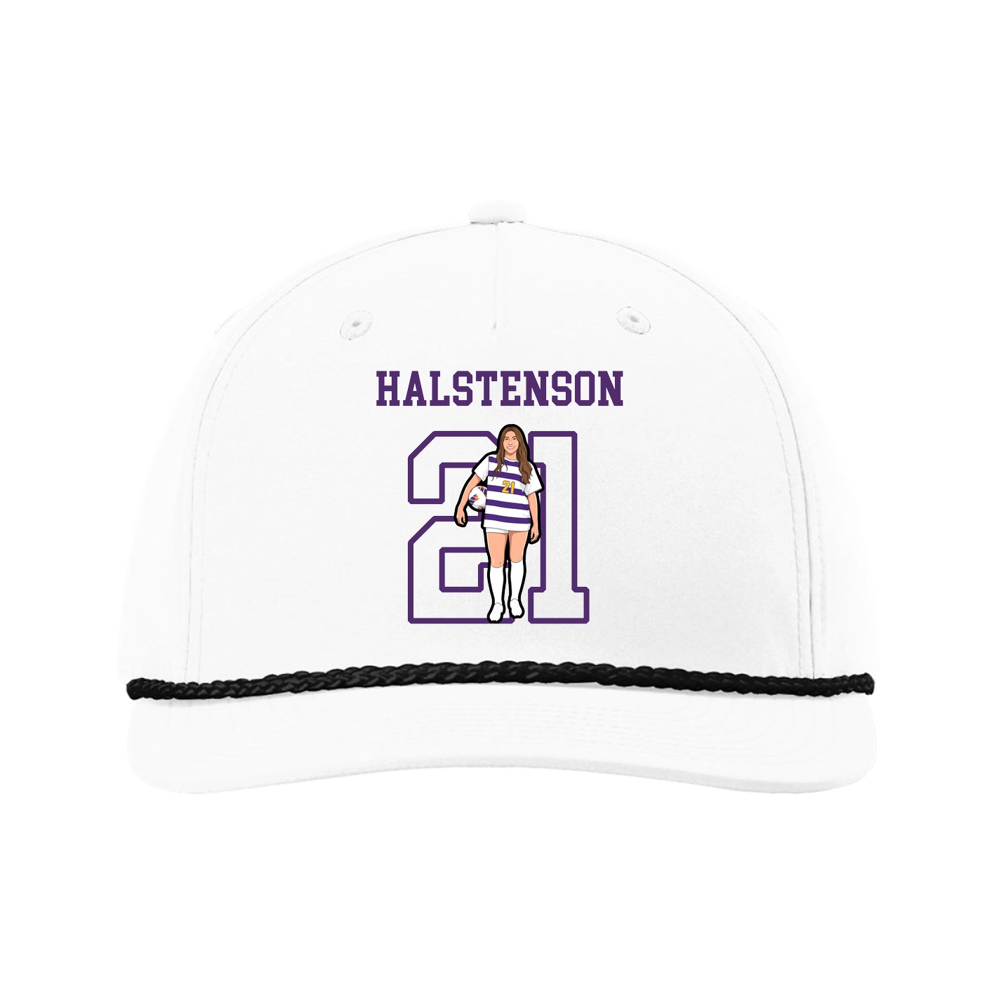 Five-Panel Classic Rope Cap — Shirsey in White
