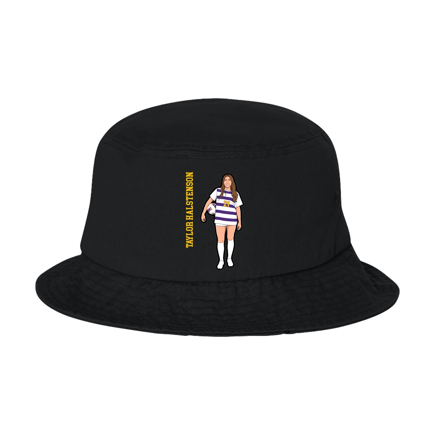 Bucket Cap — Name Vertical in Black