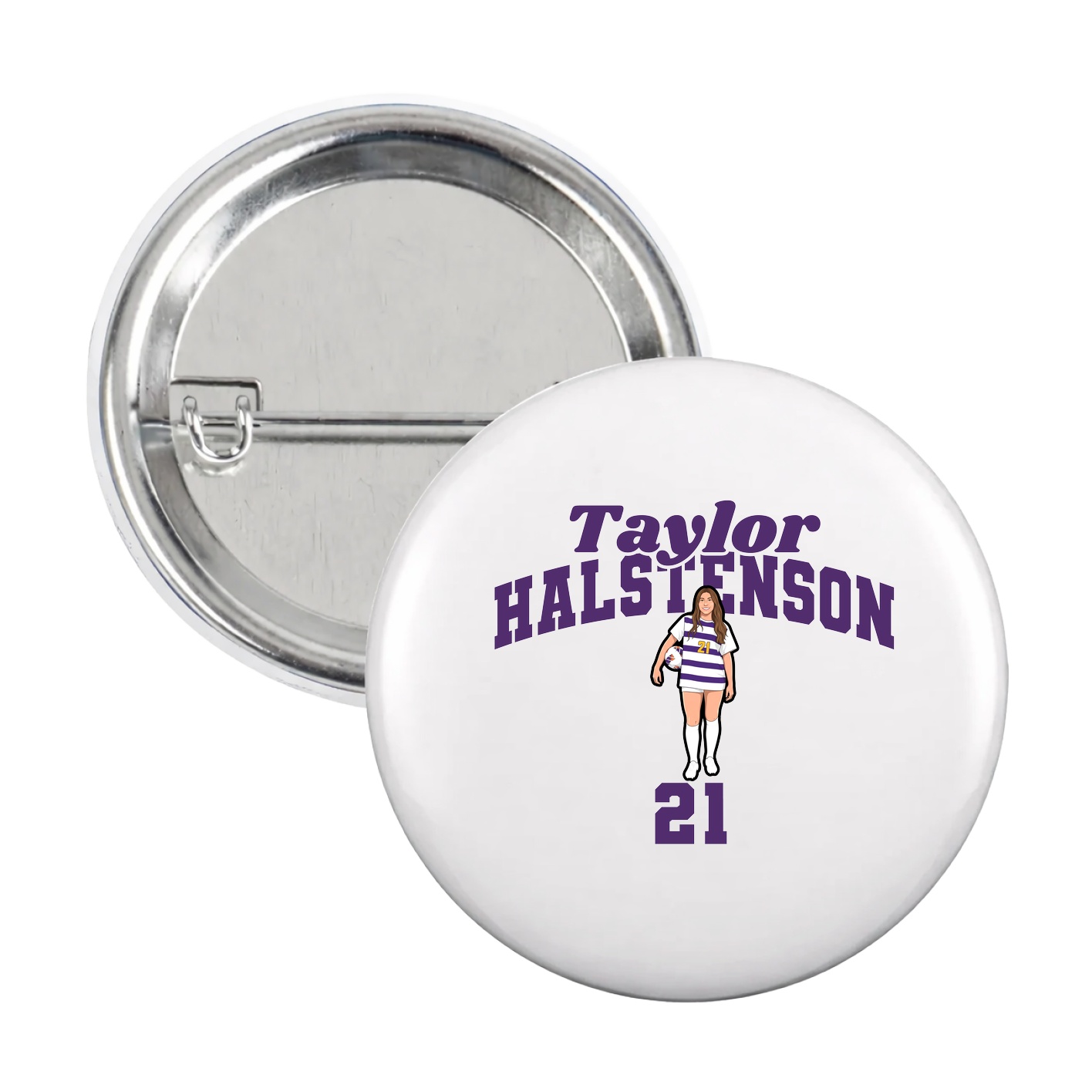Game Day Button — Signature Arch in White