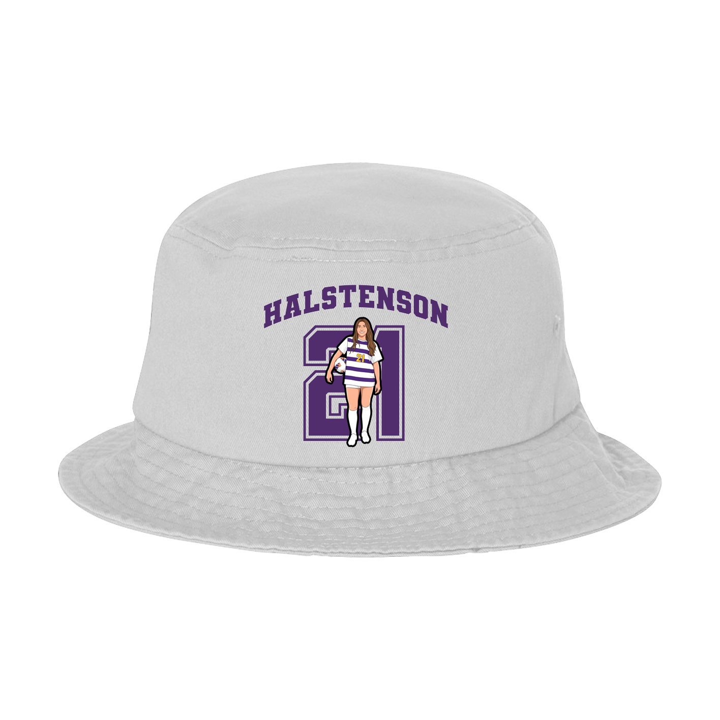 Bucket Cap — Number in White