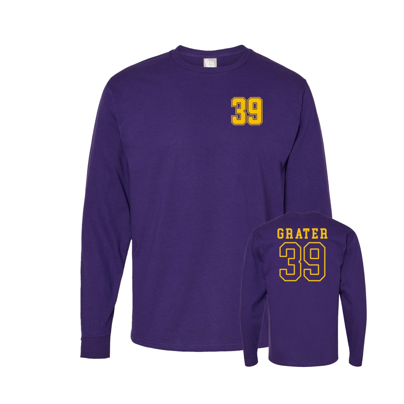 Long Sleeve Tee — Chest Back in Purple