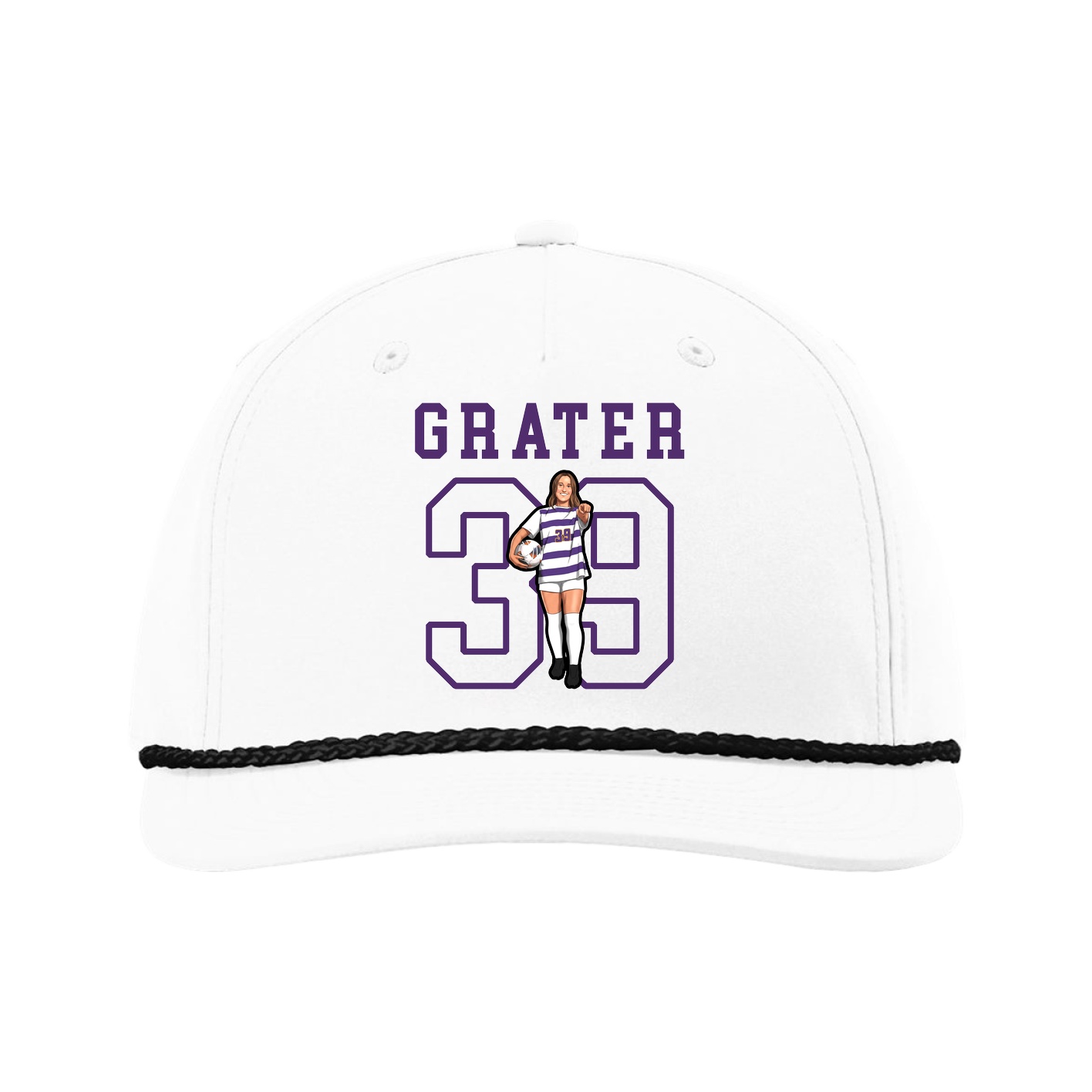 Five-Panel Classic Rope Cap — Shirsey in White
