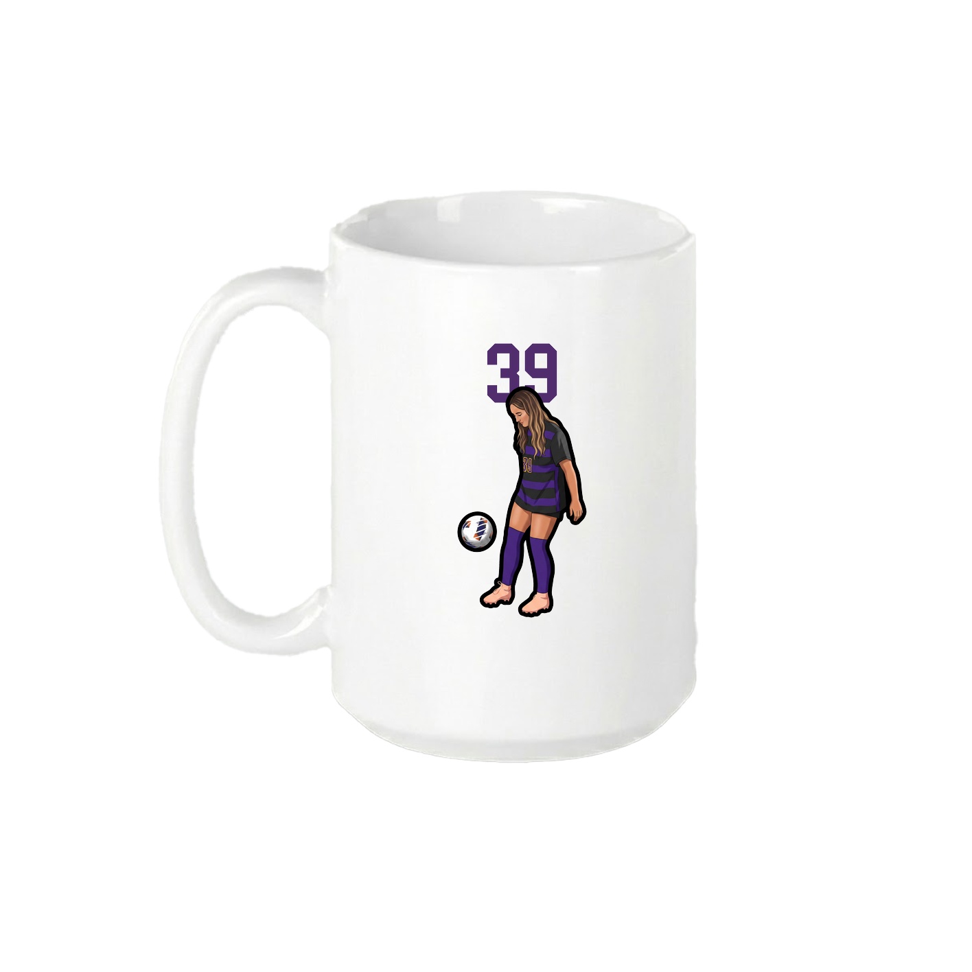15oz Coffee Mug — Number Top in White
