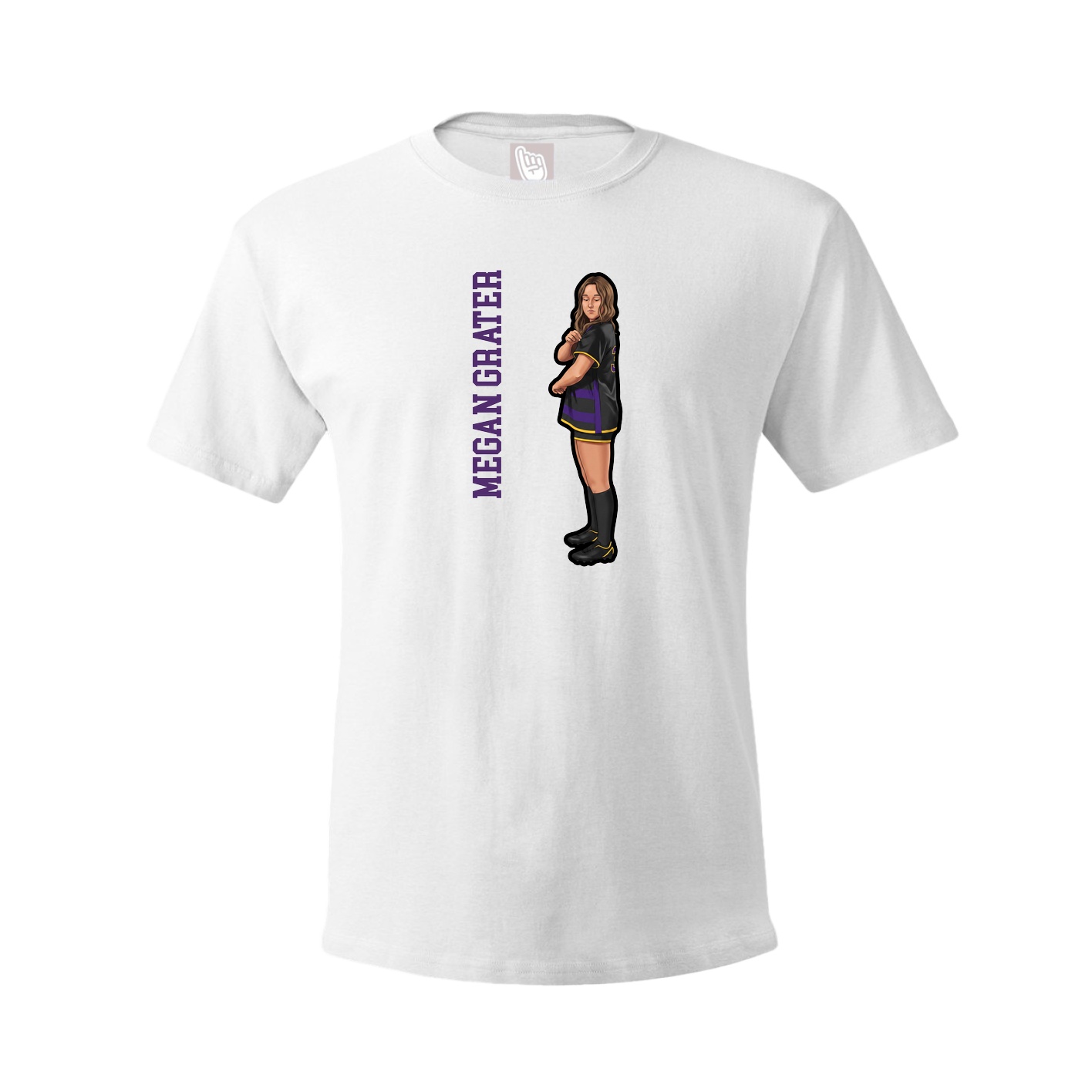 Tee — Name Vertical in White