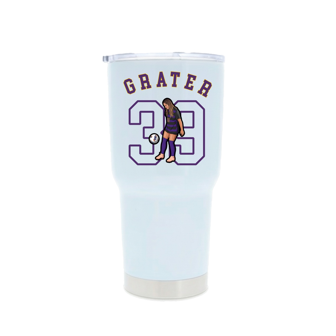 30oz Stainless Steel Tumbler — Shirsey Arch in White
