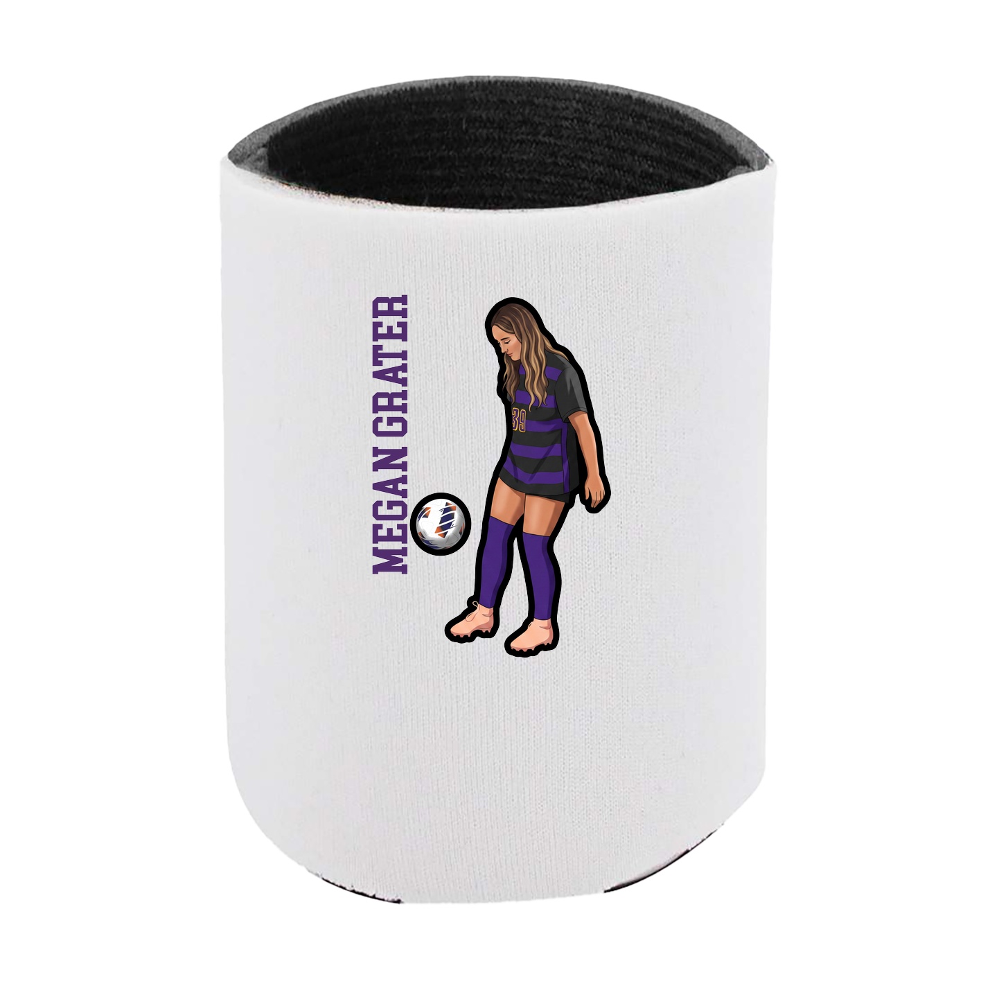 Can Holder — Name Vertical in White