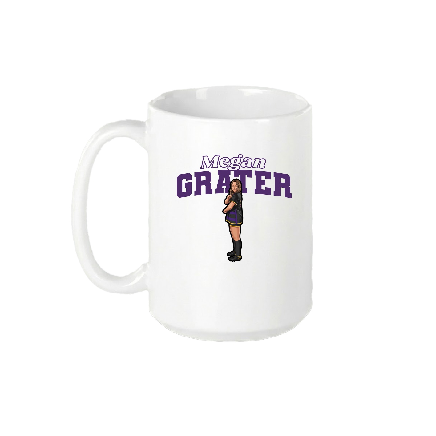 15oz Coffee Mug — Name Arch in White