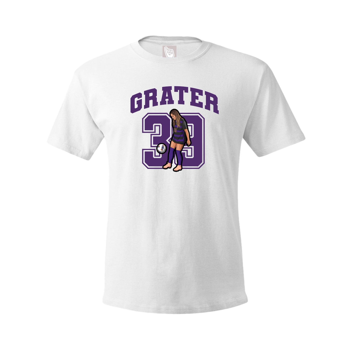Youth Tee — Number in White
