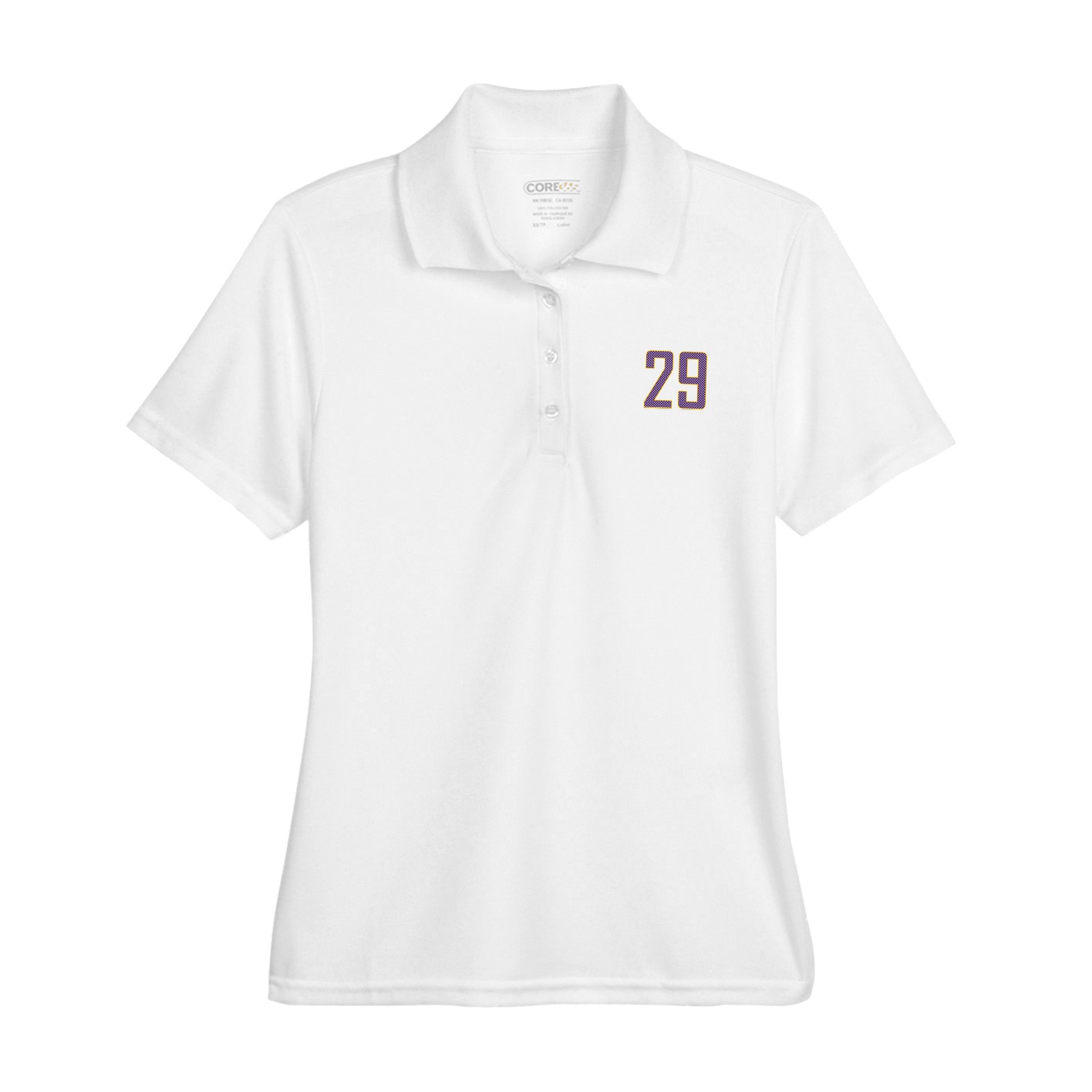 Womens Performance Polo — Front Shirsy in White