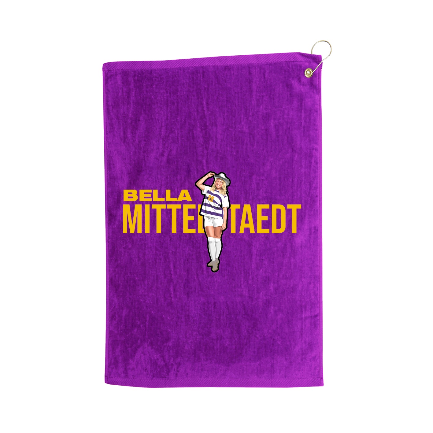 Golf Towel — Player Name in Purple
