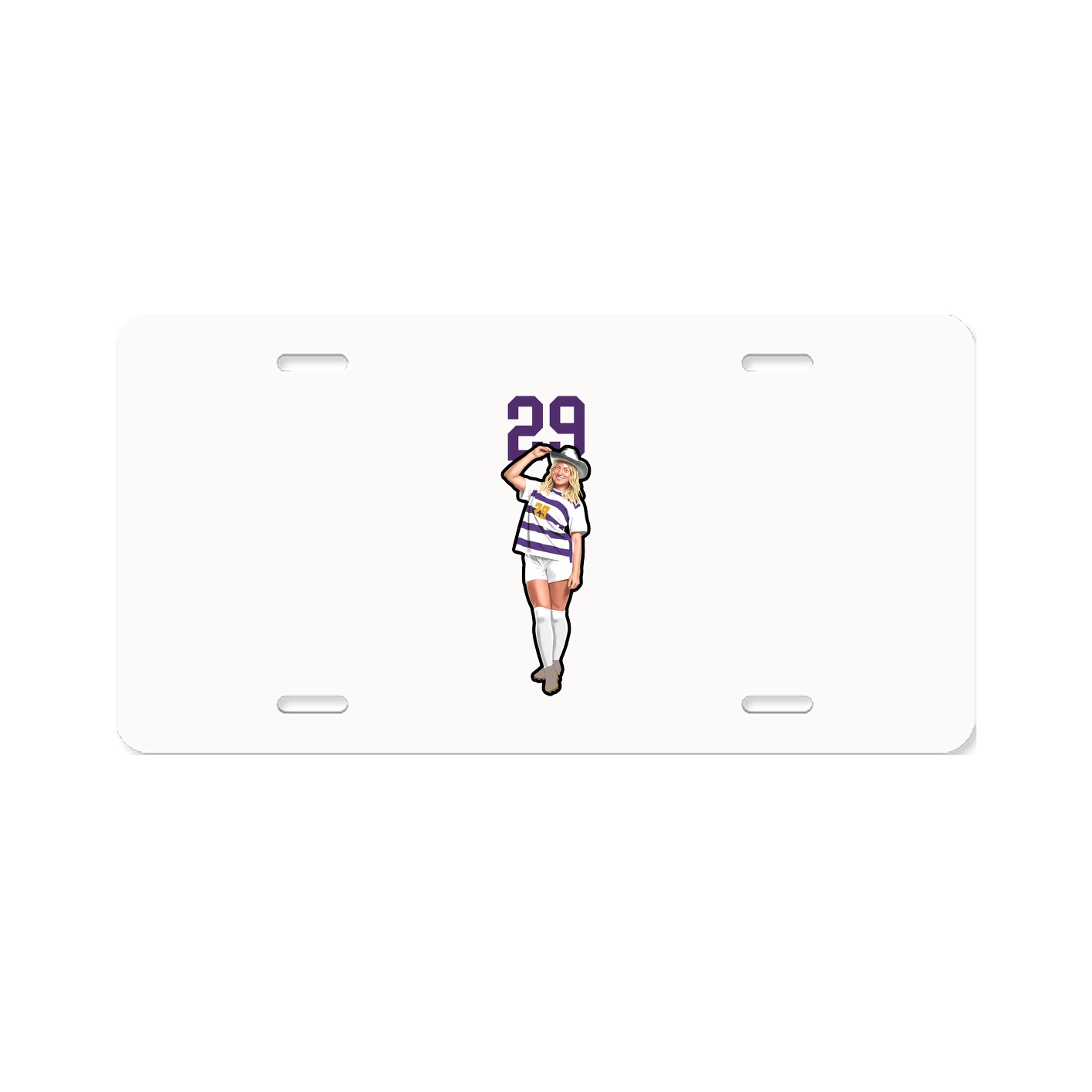 License Plate — Number Top in Classic