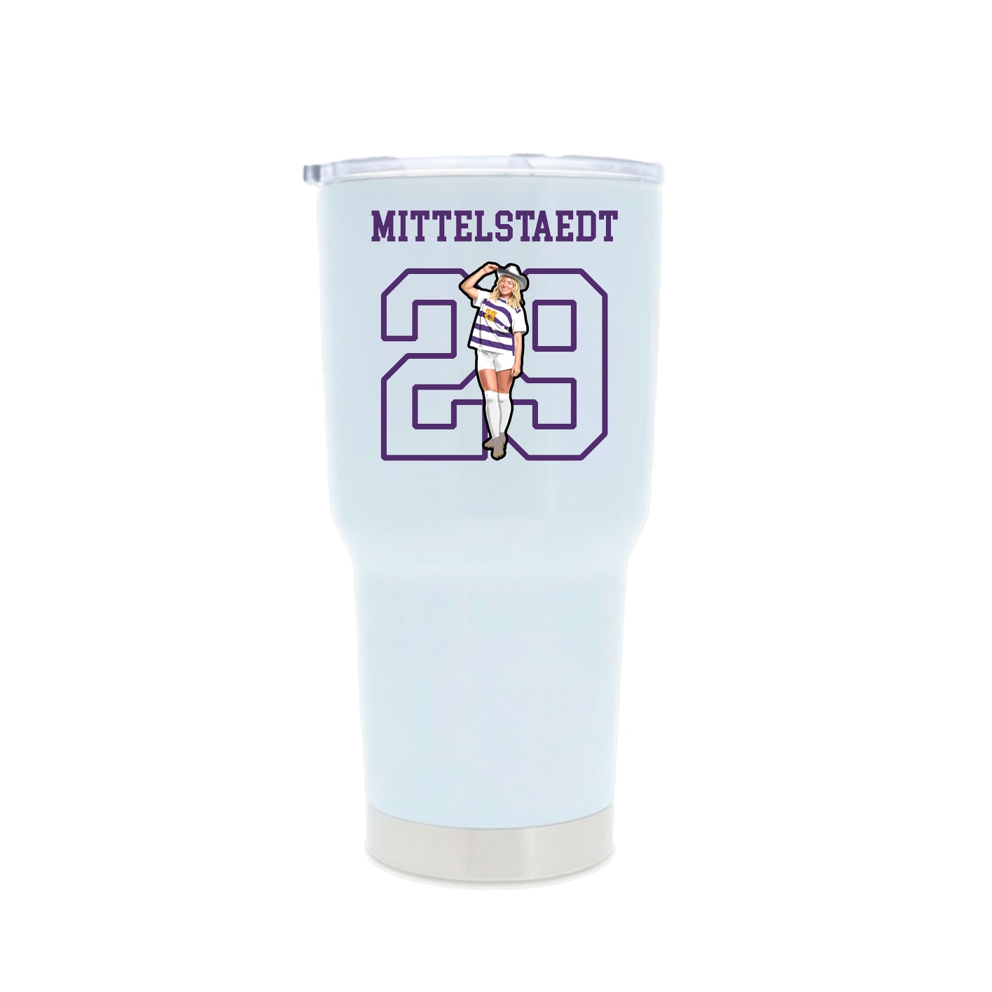 30oz Stainless Steel Tumbler — Shirsey in White