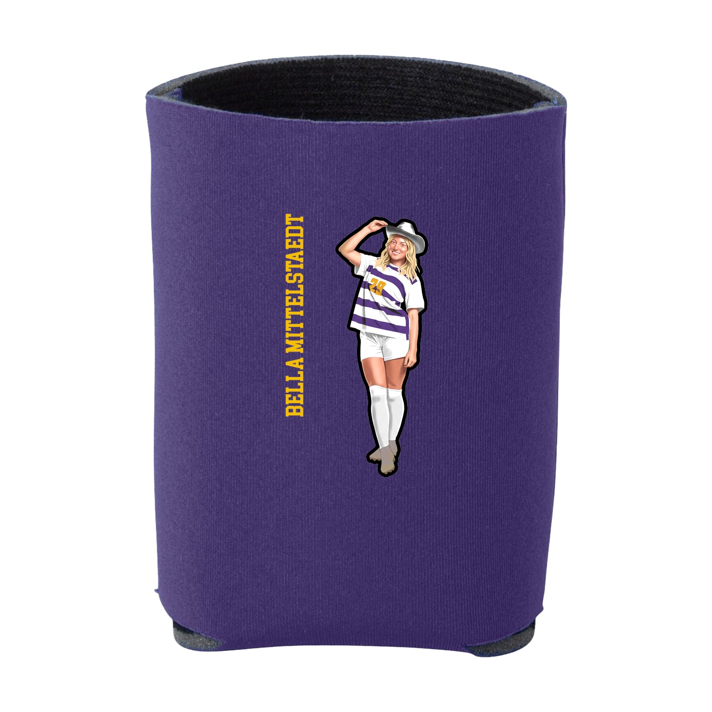 Can Holder — Name Vertical in Purple