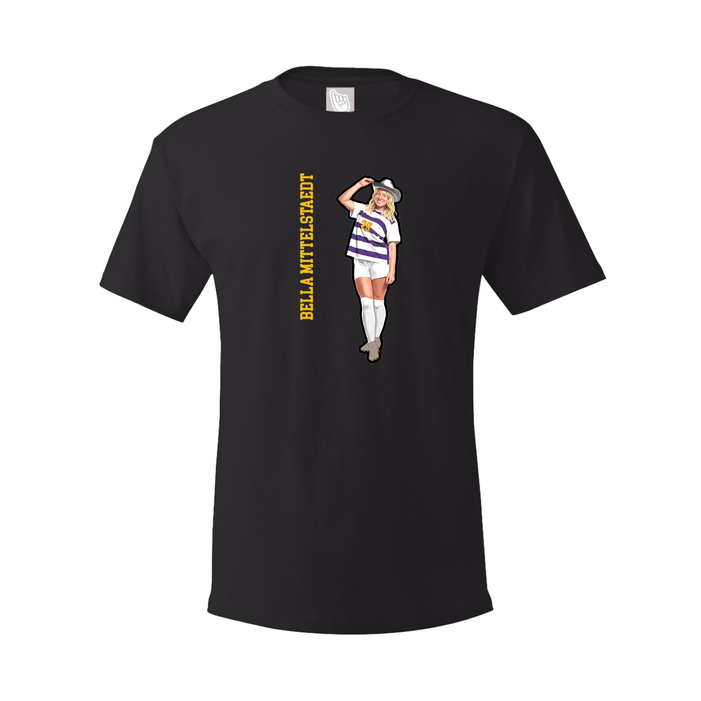 Tee — Name Vertical in Black