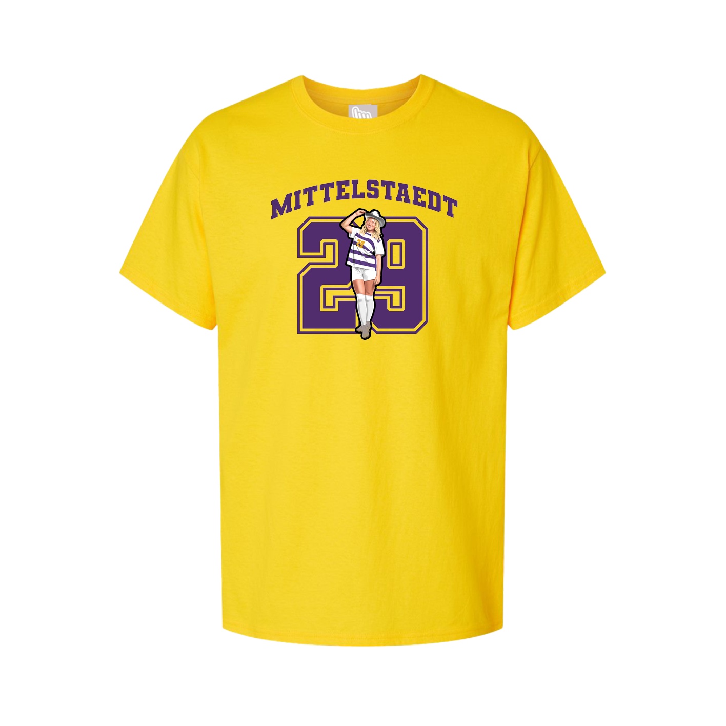 Youth Tee — Number in Gold