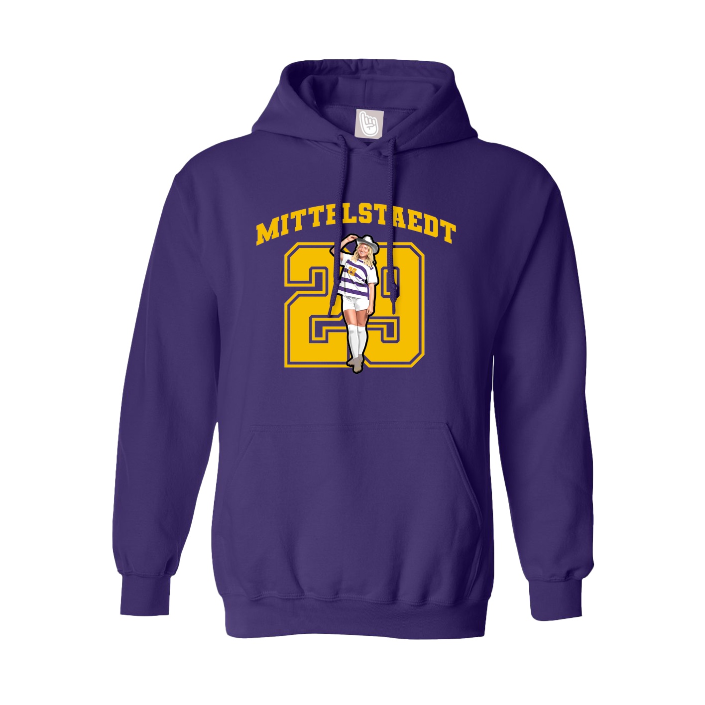 Hoodie — Number in Purple