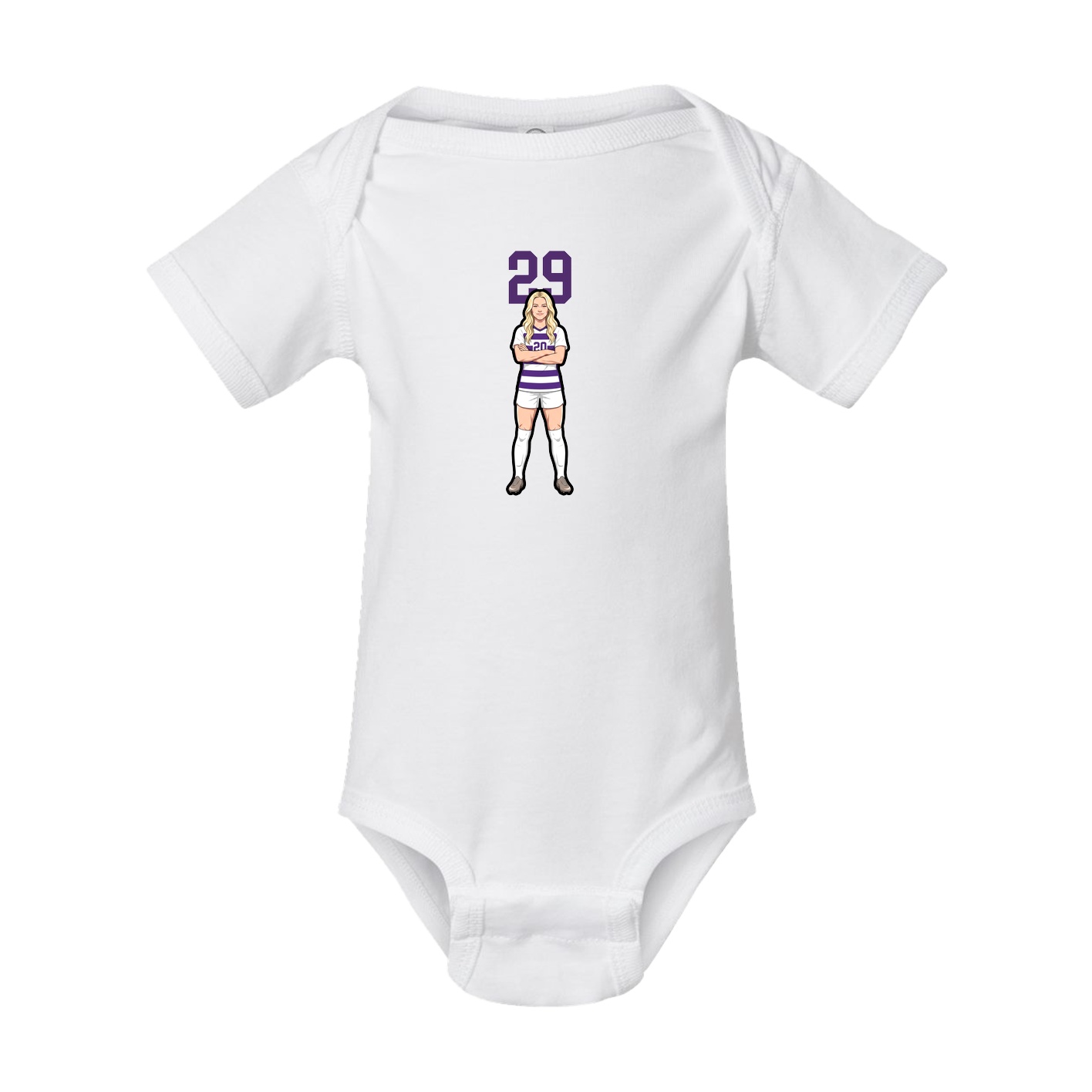 Baby Onesie — Number Top in White