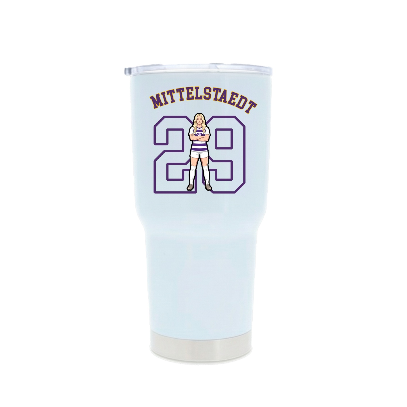 30oz Stainless Steel Tumbler — Shirsey Arch in White