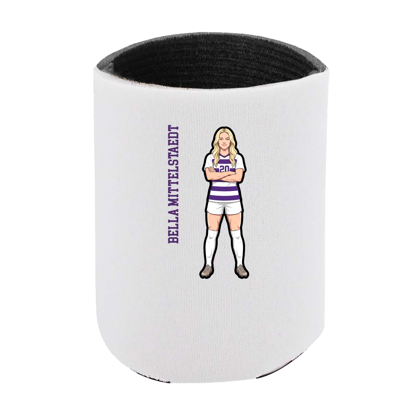 Can Holder — Name Vertical in White