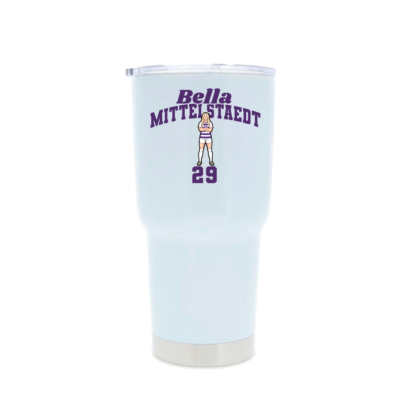 30oz Stainless Steel Tumbler — Signature Arch in White